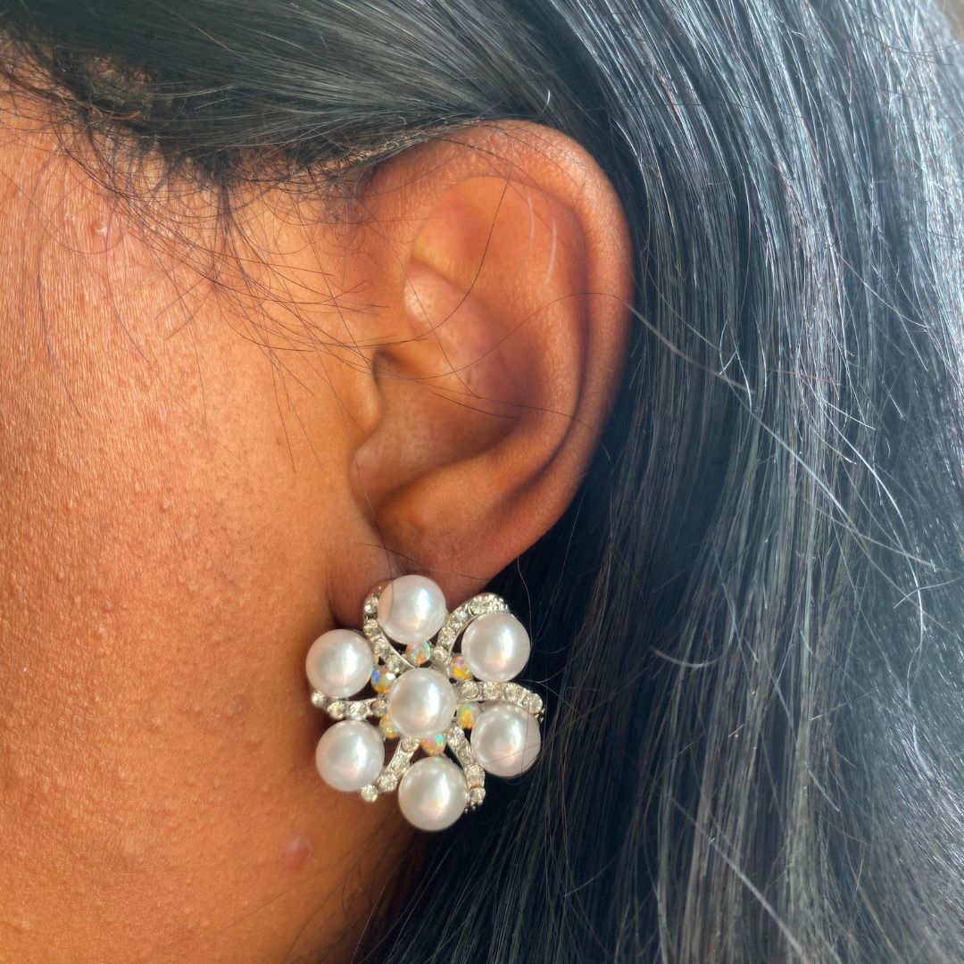 Pearl Floral Studs