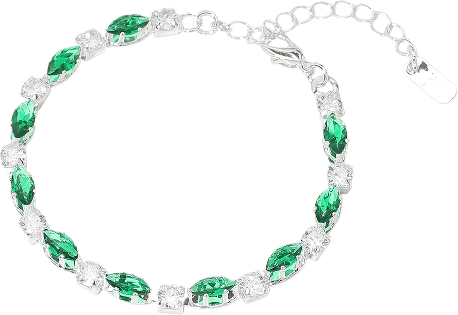 Marquise Round Cluster Link Bracelet