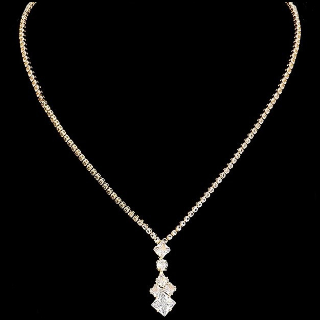 Stone Cluster Necklace
