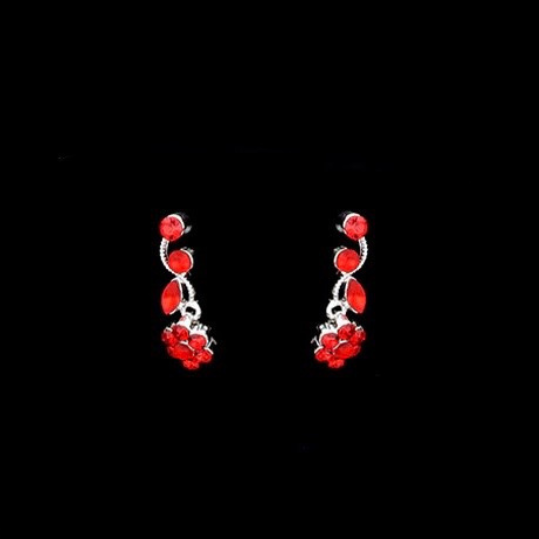 Floral Rhinestone Earrings
