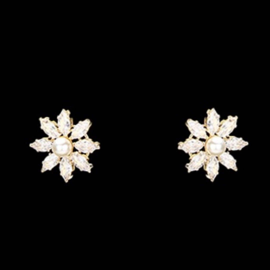 Pearl Flower Earrings