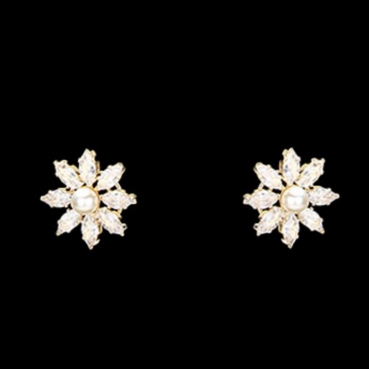 Pearl Flower Earrings
