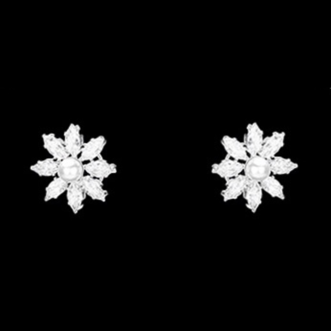 Pearl Flower Earrings