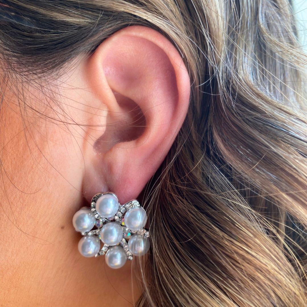 Pearl Floral Studs