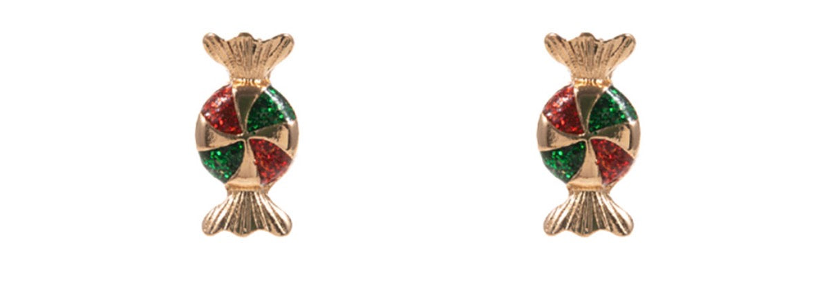 Christmas Candy Stud Earrings