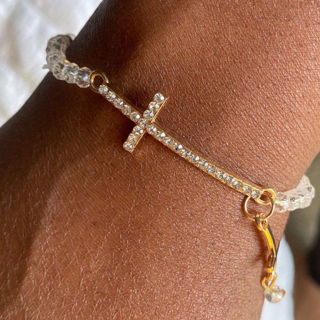 Cross Beaded Bracelet