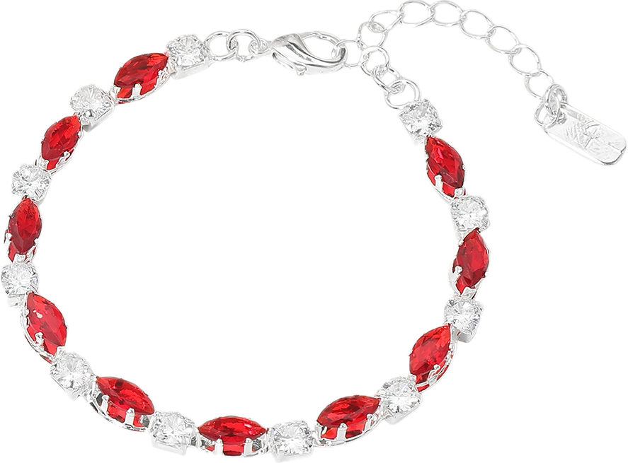 Marquise Round Cluster Link Bracelet