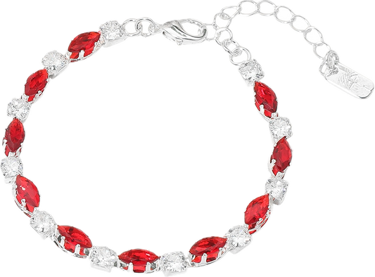 Marquise Round Cluster Link Bracelet