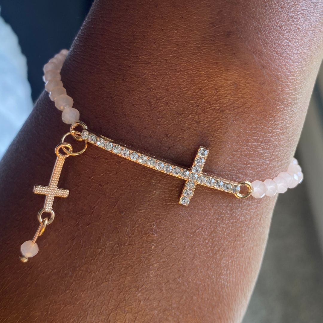 Cross Beaded Bracelet