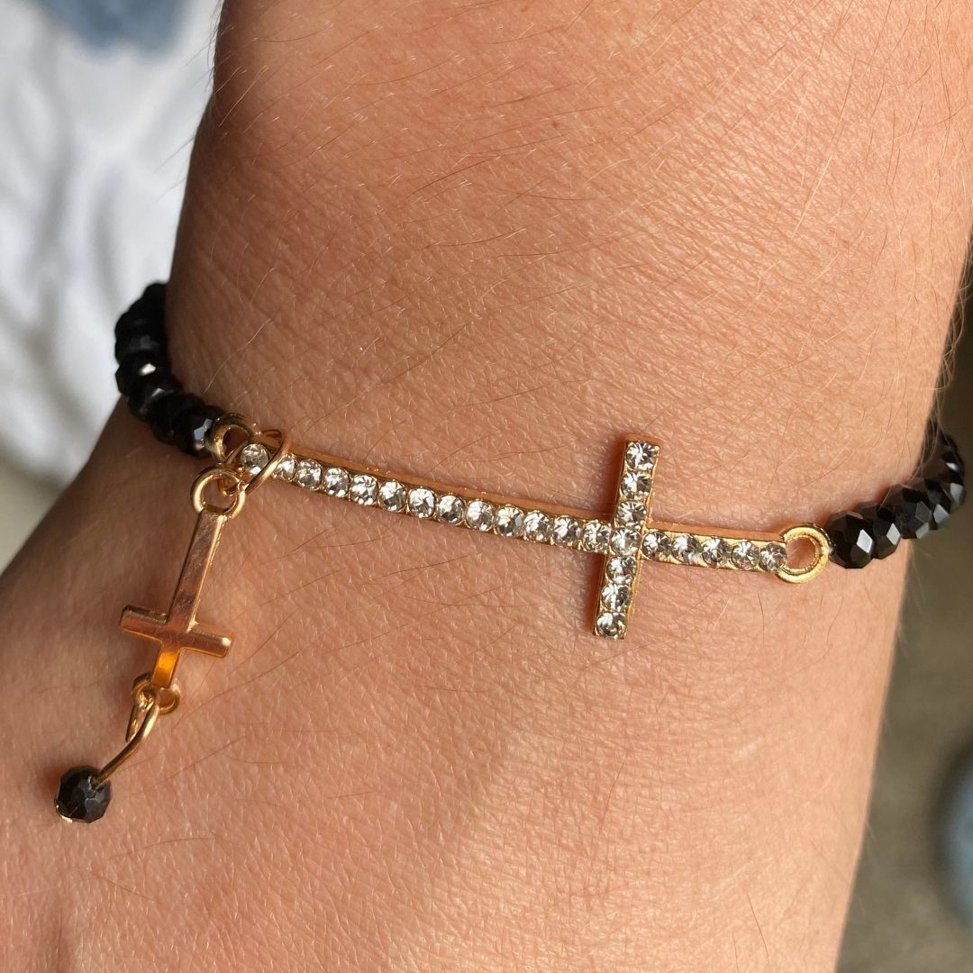 Cross Beaded Bracelet
