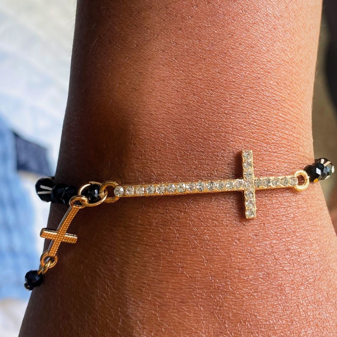 Cross Beaded Bracelet