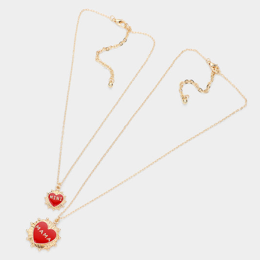 Mama & Mini’s Sacred Heart Necklaces
