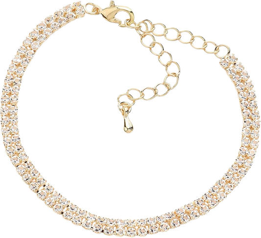 2 Rows Tennis Evening Bracelet