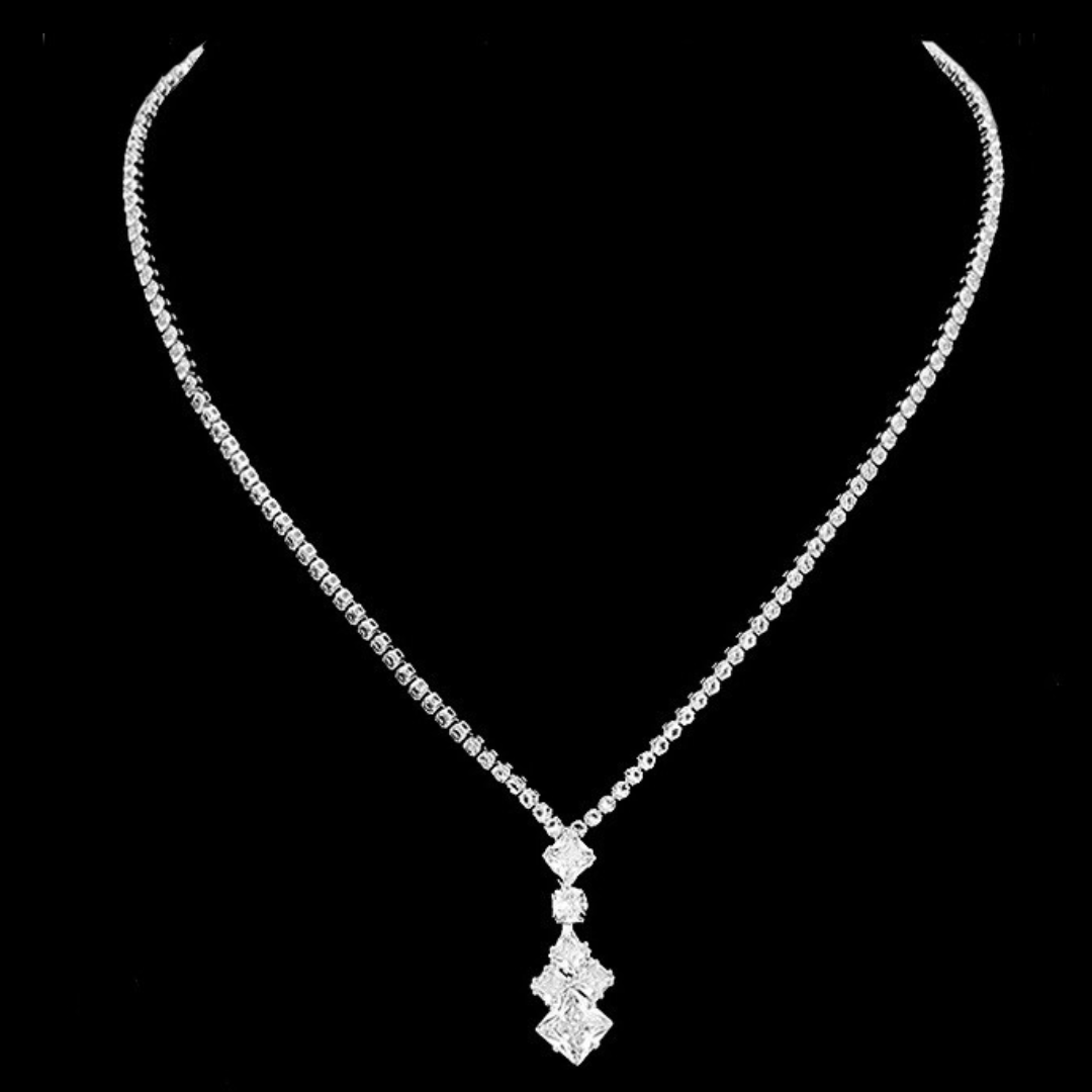 Stone Cluster Necklace