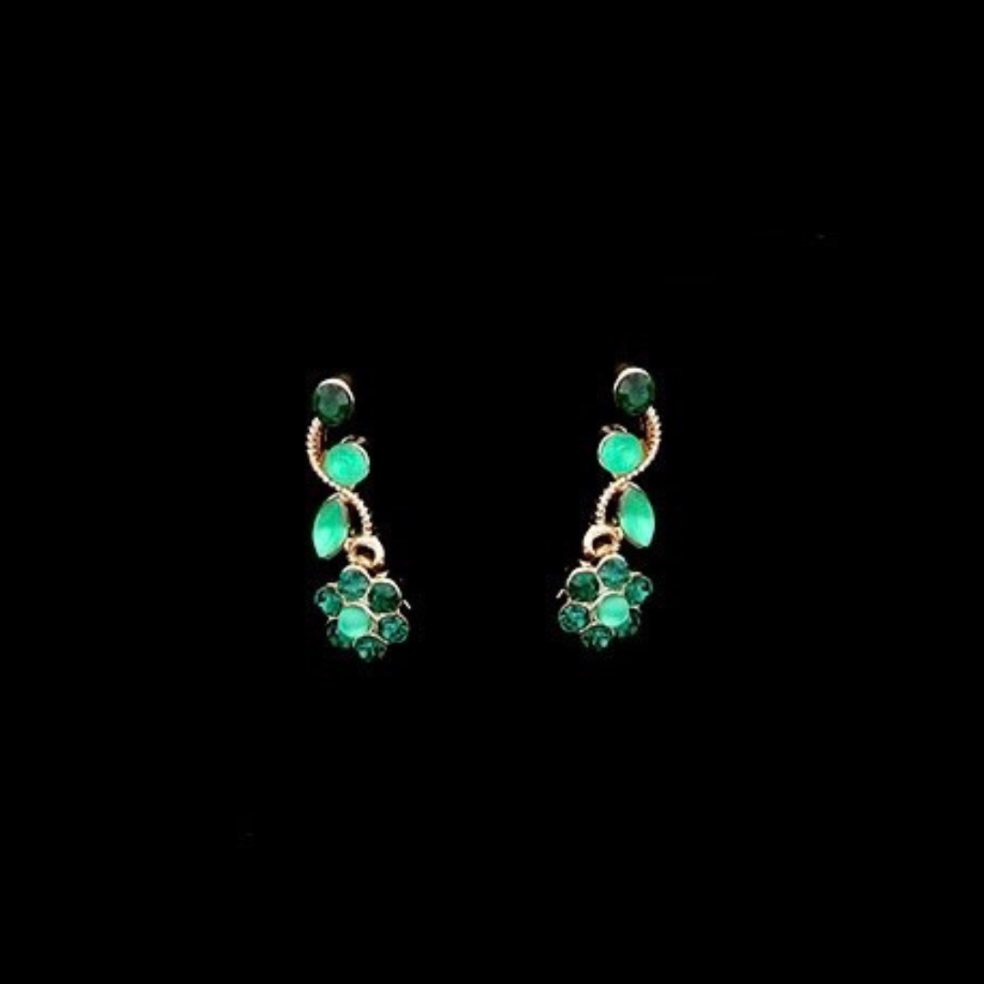Floral Rhinestone Earrings