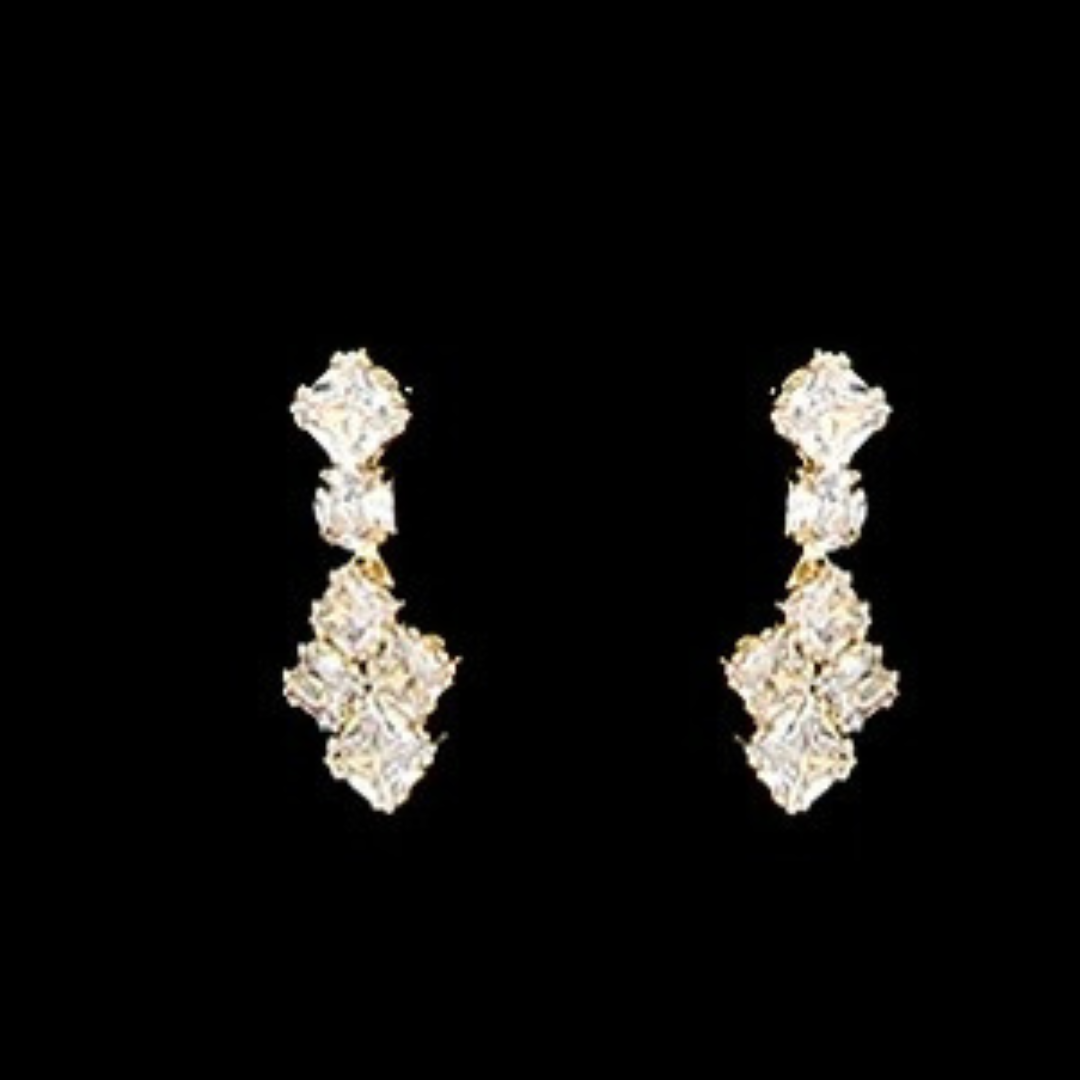 Stone Cluster Earrings