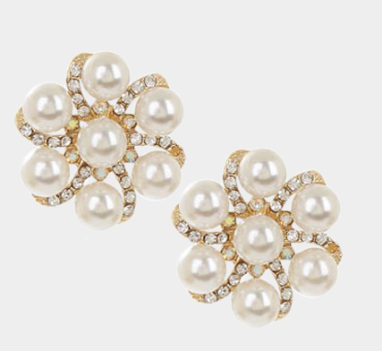 Pearl Floral Studs